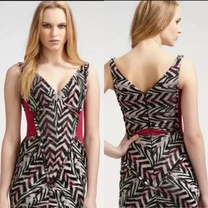 Zac Posen zig zag dress size 2 NWT